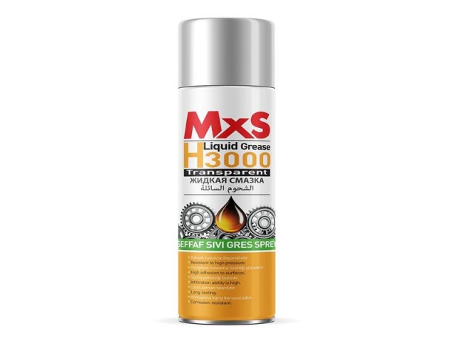 MxS Şeffaf Sıvı Gres Sprey Pas ve Korozyon Koruyucu 400ML MxS 70100 H3000 MxS Şeffaf Sıvı Gres Sprey Pas ve Korozyon Koruyucu 400ML MxS 70100 H3000